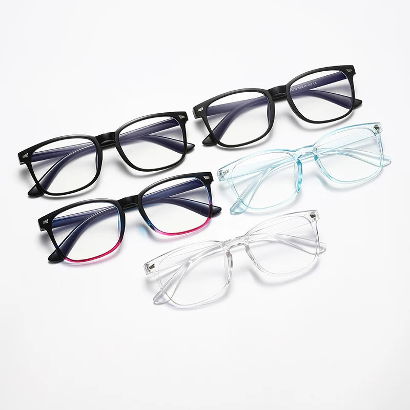 Lunettes de vue tendance pour femmes, monture carrée, style rétro, monture plate, simple, anti-lumière bleue, pour ordinateur