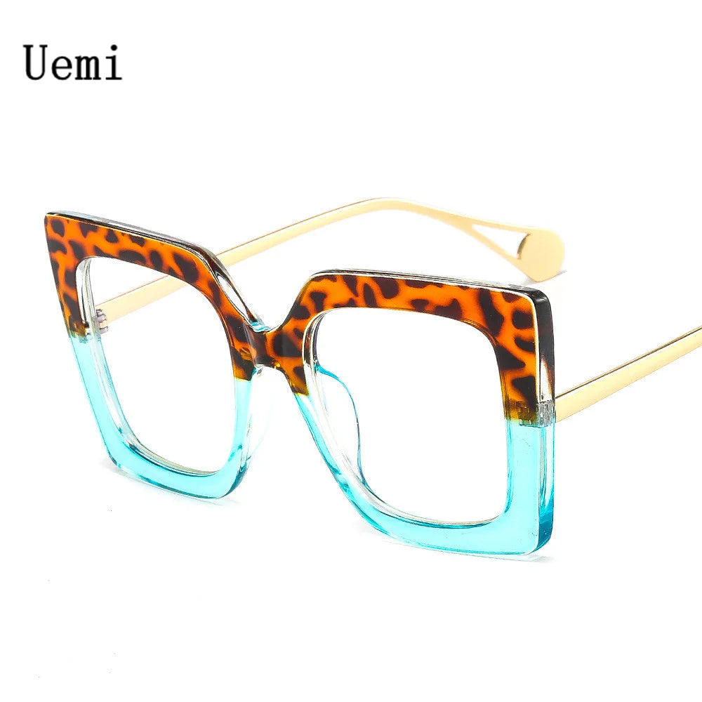 New Fashion Square Anti Blue Light Glasses Women Retro Oprawki Okularowe Damskie Computer Frame Clear Reading Eyeglasses Unisex