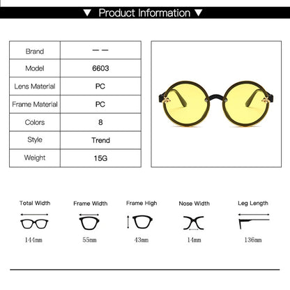 Fashion Kids Sunglasses Boys Girls Classic Cartoon Little Bee Round Frame Sun Glasses Children Cute Korean Eyewear UV400