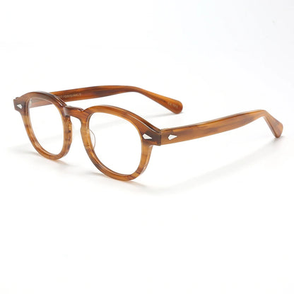 Optische Brillenfassung Herren Damen Johnny Depp LEMTOSH Vintage Brille Computer Acetat Brillenfassung für Männer Klare Linse