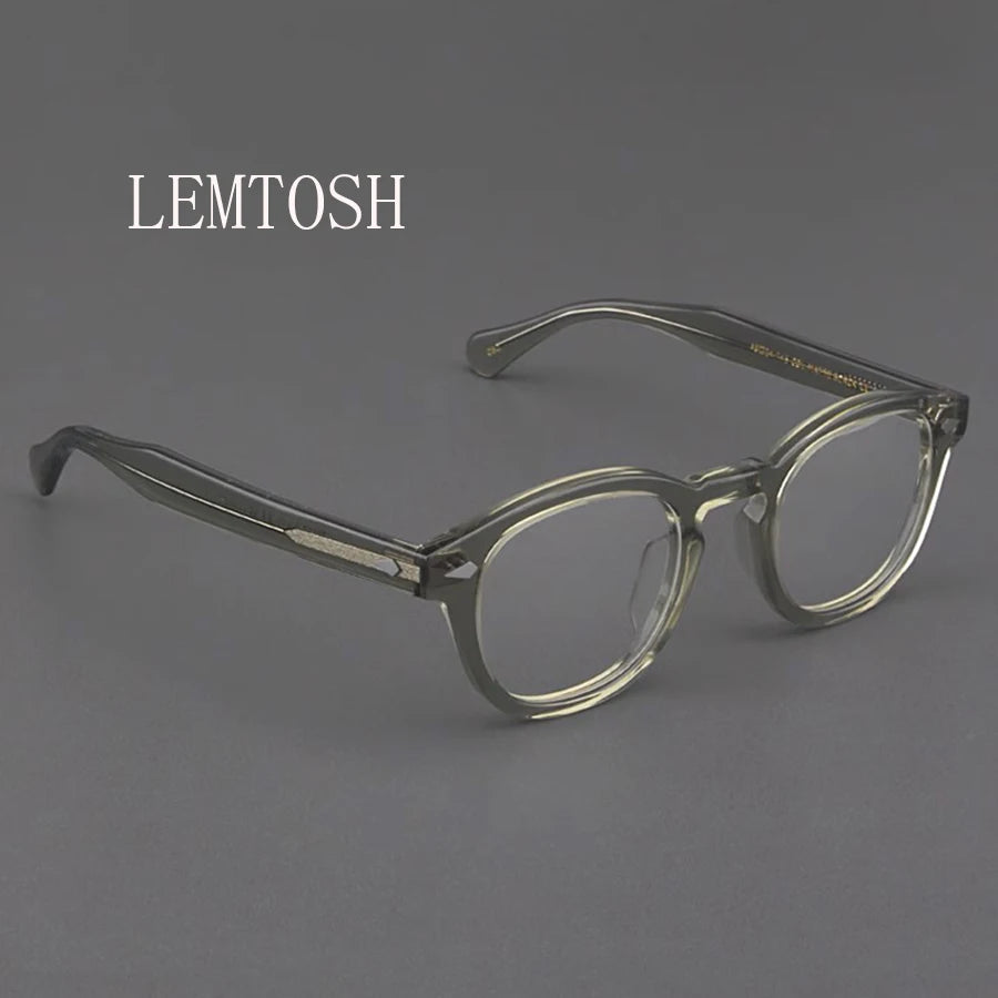 Optical Eyeglasses Frame Men Women Johnny Depp LEMTOSH Vintage Glasses Computer Acetate Spectacle Frame For Male Clear Lens