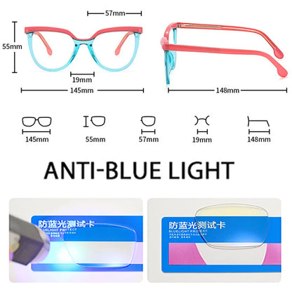 SHAUNA Fashion Candy Colors Round Women Glasses Frame Retro Clear Anti-Blue Light Men Spring Hinge Optical Double Color Frame