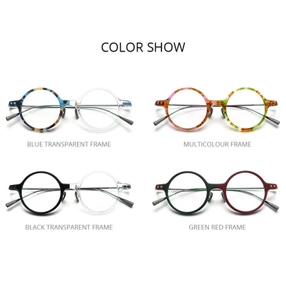 FONEX Acétate Titane Lunettes Femmes 2022 Nouveau Vintage Rétro Rond Lunettes Cadre Hommes Lunettes Lunettes F85701