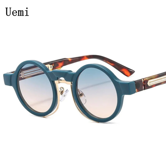 New Retro Round Sunglasses For Women Men Punk Driving White Fashion Sun Glasses Colorful Vintage Shades UV400 Female Male Eyegla