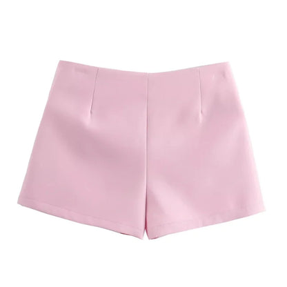 ONKOGENE 2024 Rosa Weiß Mini Rock Frau Mode Bogen Skort Für Frauen Sommer Schlitz Kurzen Rock Frau Split Hohe Taille rock Shorts