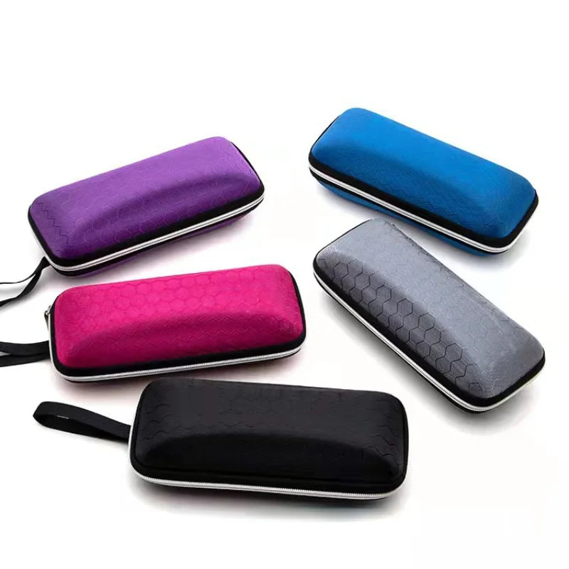 Eyewear Cases Cover Sunglasses Case Glasses Box With Lanyard Zipper Eyewear Cases Honeycomb Glasses Case Protector