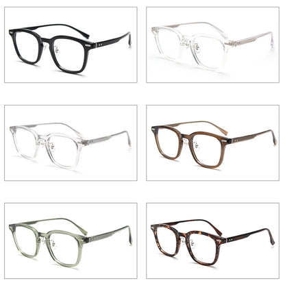 Peekaboo clear lens retro glasses frame for men TR90 korean style square glasses for women acetate high quality light weight