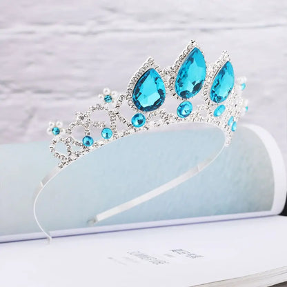 Diadème de mariage fait à la main avec strass pour filles, serre-tête en perles, couronne de princesse Bling Bling