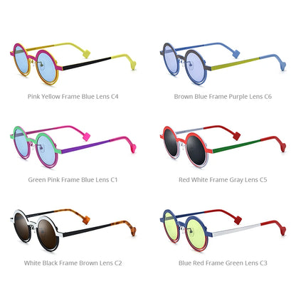 Lunettes de soleil FONEX en titane pour hommes et femmes, nouvelle collection 2024, rétro, rondes, polarisées, UV400, F85822T