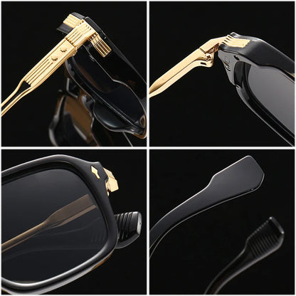 SHAUNA Retro Double Bridges Square Women Gradient Sunglasses Fashion Men Shades UV400