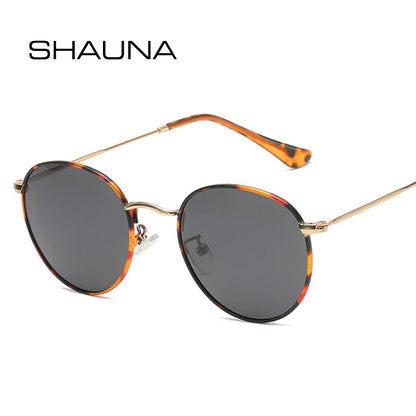 SHAUNA Classic Women Round Polarized Sunglasses Retro Men Ocean Film Glasses UV400