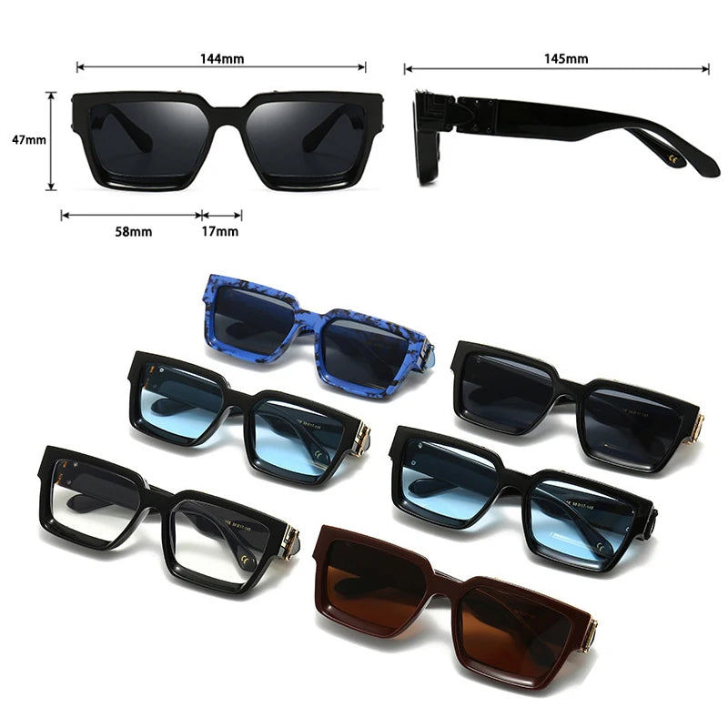 SHAUNA Retro Square Sunglasses UV400