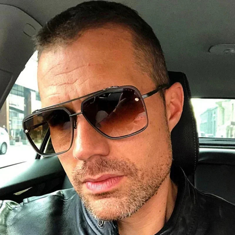 2024 New Fashion Luxury Classic Mach Six Style Gradient lens Men Sunglasses Men Vintage Brand Design Sun Glasses Oculos De Sol