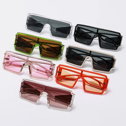 New Fashion Retro Oversized Square Sunglasses For Women Men Hollowing Out Frame Sun Glasses Modern Shades UV400 Eyeglasses