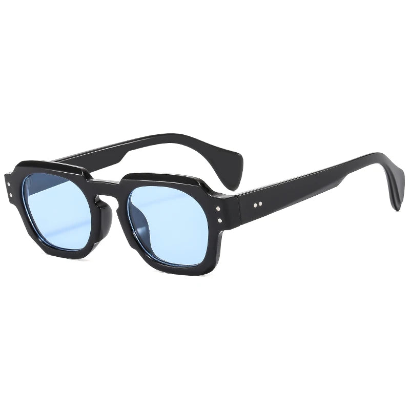 Lunettes de soleil carrées tendance pour femmes, marque de luxe, rétro, design, hommes, tendance, noir, gris, nuances UV400