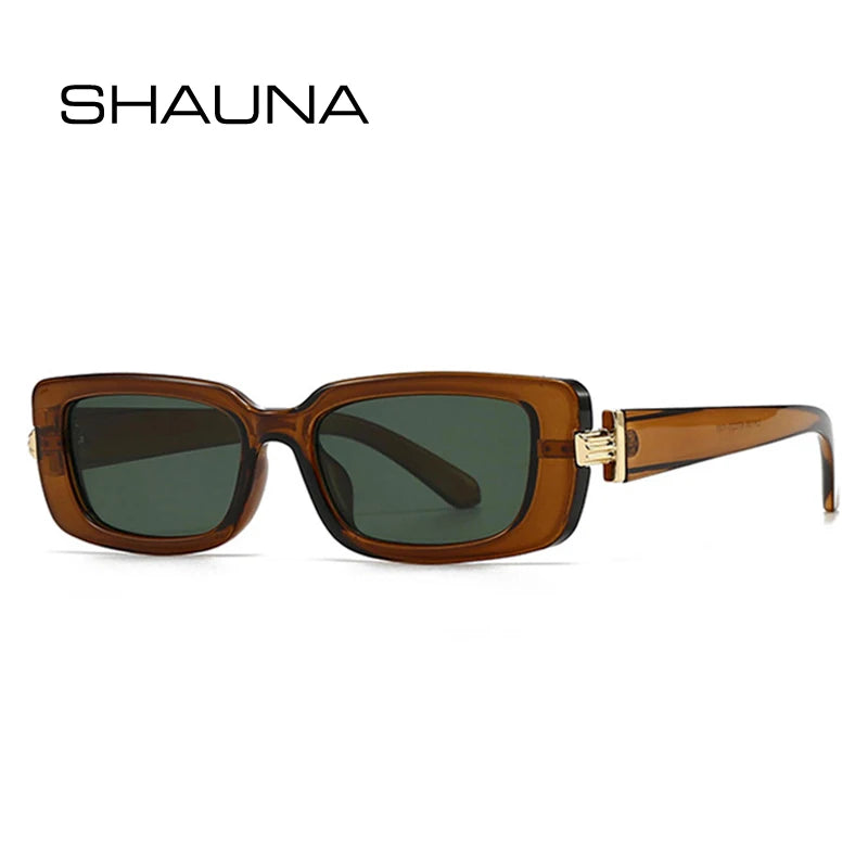 SHAUNA Retro Small Rectangle Sunglasses Women Gradient Shades UV400