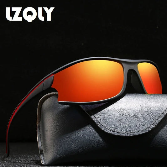 Men And Women Classic Half Frame Sport Polarized Sunglasses Hiking Fishing Semi-Rimless Black Vintage Sun Glasses Shades UV400