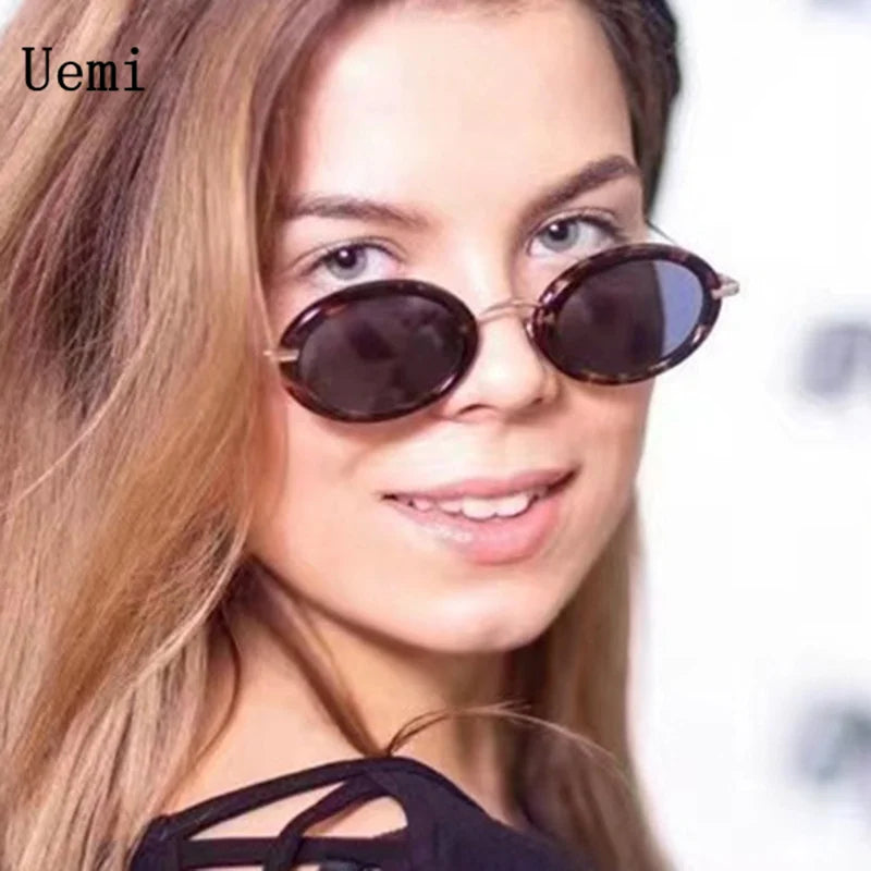 2024 neue Retro Oval Frauen Sonnenbrille Mode Vintage Klassische Metall Rahmen Sonnenbrille Ins Trendy Shdes UV400 Männer Brillen