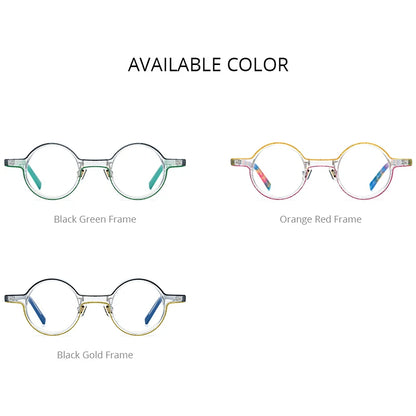 HEPIDEM Powder Acetate Glasses Men Retro Vintage Round Eyeglasses 2022 Women Spectacles Eyewear 9310