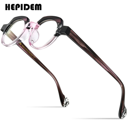 HEPIDEM Multicolor Acetate Glasses Men New Vintage Square Eyeglasses Women Frame Spectacles Eyewear 9230