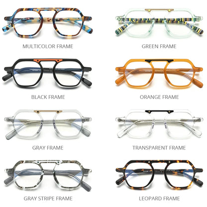 HEPIDEM Acetate Glasses Men Vintage Retro Square Eyeglasses Frame Women 2022 Spectacles Eyewear 9174