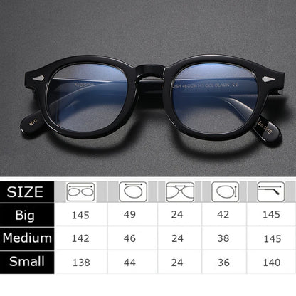 Anti Blue Light Glasses Man Johnny Depp Lemtosh Eyeglasses Woman Vintage Acetate Frame Luxury Brand Computer Phone Goggles