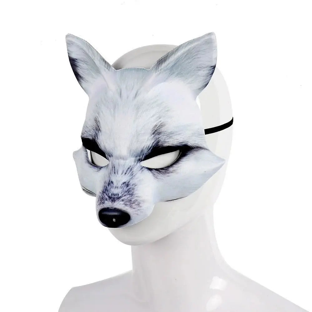 Masque de cosplay animal élégant renard blanc cadeaux masque de renard masques EVA Halloween