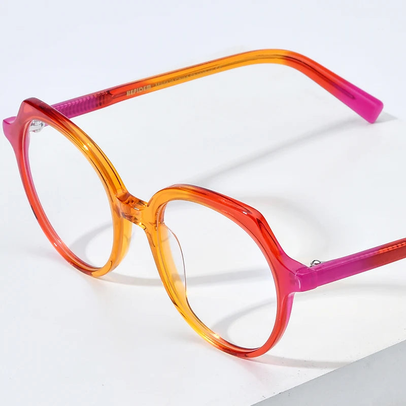 HEPIDEM Multicolor Acetate Frame Women Designer Cat Eye Eyeglasses Ladies Spectacle Eyewear 9061