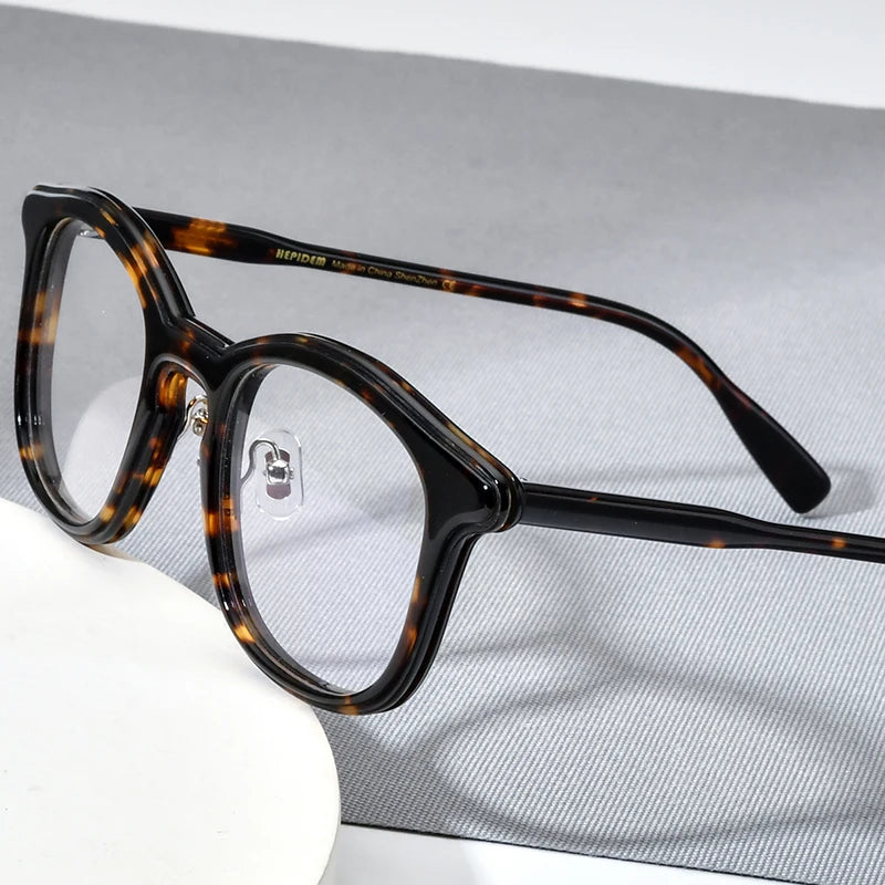 HEPIDEM Acetate Eyeglasses Men Retro Vintage Square Glasses Frame Women Spectacles Eyewear 9204