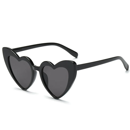 Herzförmige Sonnenbrille Frauen Cat Eye Weibliche Sonnenbrille Luxusmarke Retro Liebe Schwarz Rot Brillen Männer Übergroßen Schatten