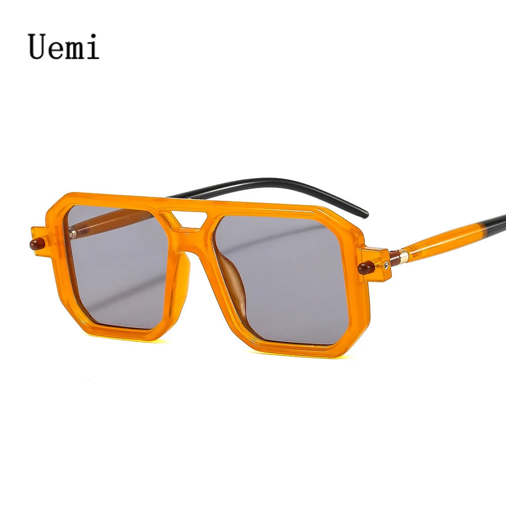 2024 New Fashion Retro Square Sunglasses Women Men Luxury Brand Designer Vintage Sun Glasses Shades UV400 Eyeglasses