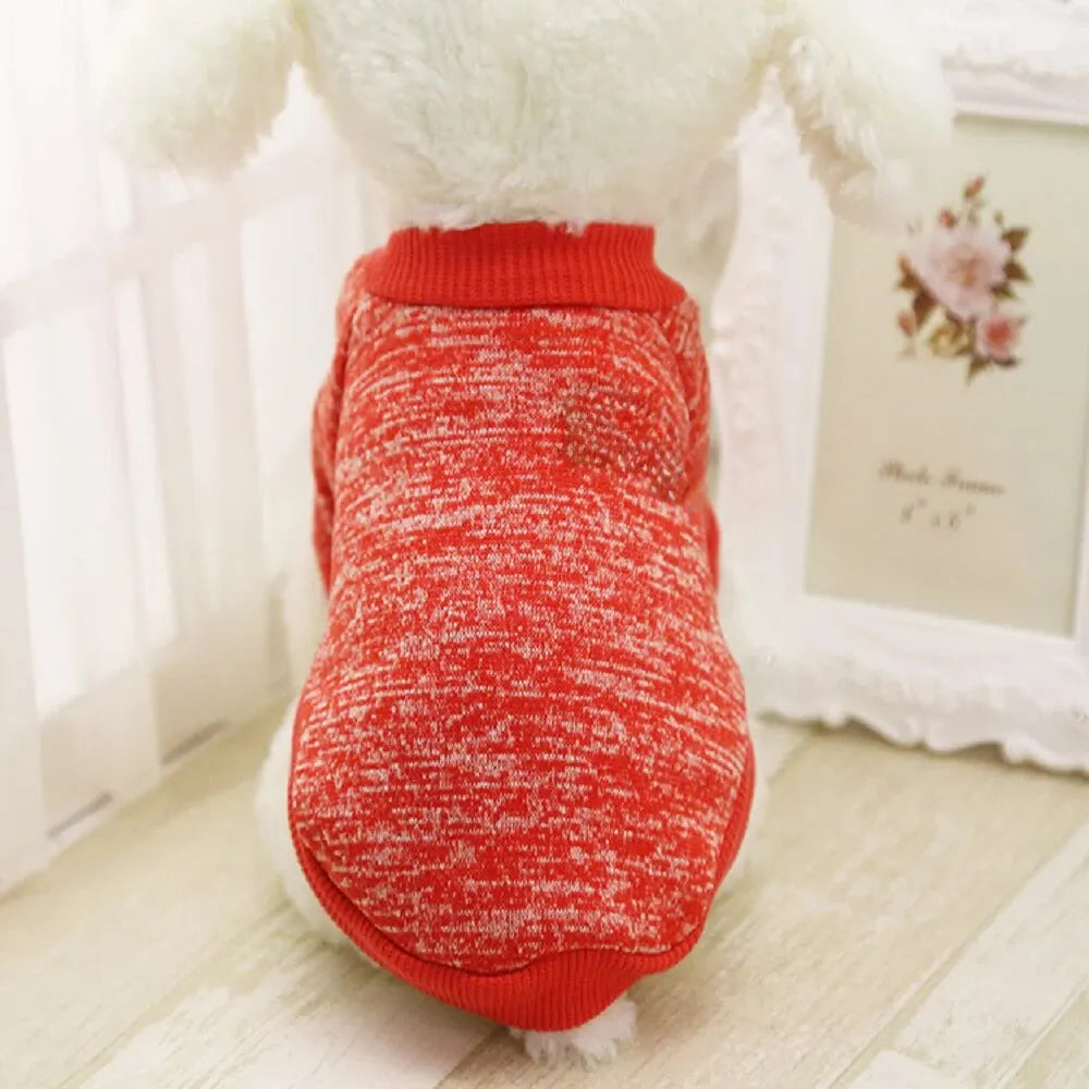 Vêtements chauds pour chiens Printemps Automne Hiver Veste de mode mignonne Pull à col rond Fournitures pour animaux de compagnie Vêtements pour chiens et chats en peluche Accessoires pour animaux de compagnie