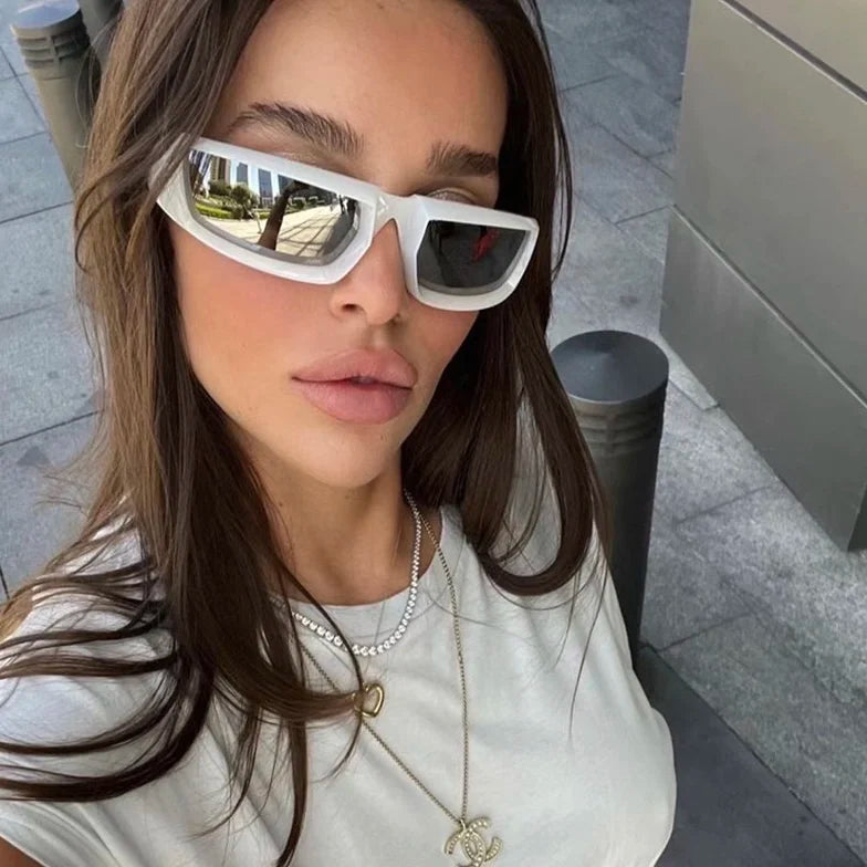 Fashion Y2K Steampunk Sunglasses Women Punk Goggle Brand Designer Sun Glasses Men Silver Mirror Shades Cycling Eyewear UV400