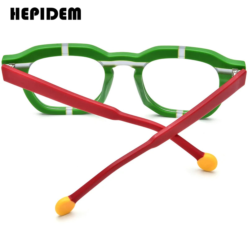 HEPIDEM Acetate Glasses Men 2024 New Women Matte Fashion Square Eyeglasses Spectacles Eyewear H9363