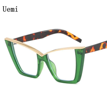 New Fashion Anti Blue Light Cat Eye Glasses For Women Vintage Female Frame Clear Lens Reading Computer Ordinary Optical Eyewear