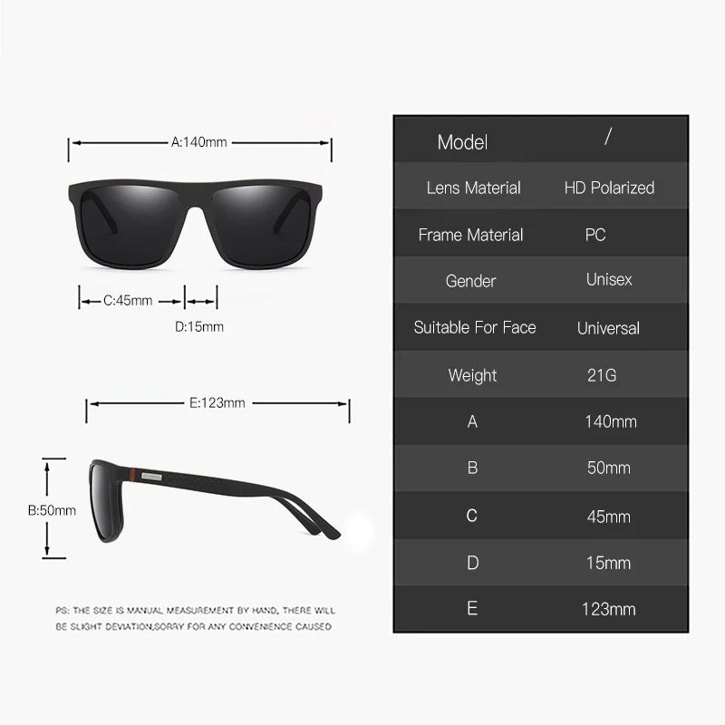 Mode Vintage Rechteck Polarisierte Sonnenbrille Männer Frauen Autofahren Angeln Designer Sonnenbrille Blendschutz Spiegel Brillen UV400