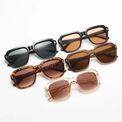 2024 Fashion Oversized Square Sunglasses Retro Personality Minimalist Style Large Rectangular Frame Sun Glasses UV400