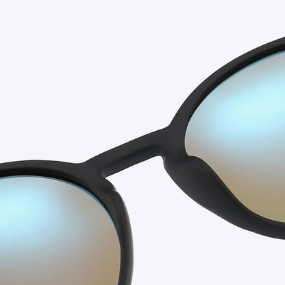 Lunettes de soleil rondes vintage pour hommes et femmes, polarisées, pour la conduite, cercles, ovales, design, rétro, noires, antireflets, UV400