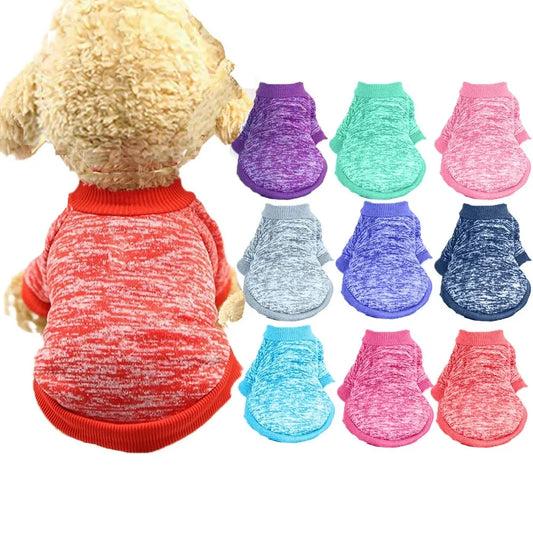 Vêtements chauds pour chiens Printemps Automne Hiver Veste de mode mignonne Pull à col rond Fournitures pour animaux de compagnie Vêtements pour chiens et chats en peluche Accessoires pour animaux de compagnie