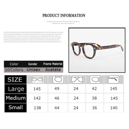 Monture de lunettes pour hommes Johnny Depp Lemtosh Style Lunettes Verres transparents Marque Designer Ordinateur Femmes Rétro Monture en acétate Lunettes de vue