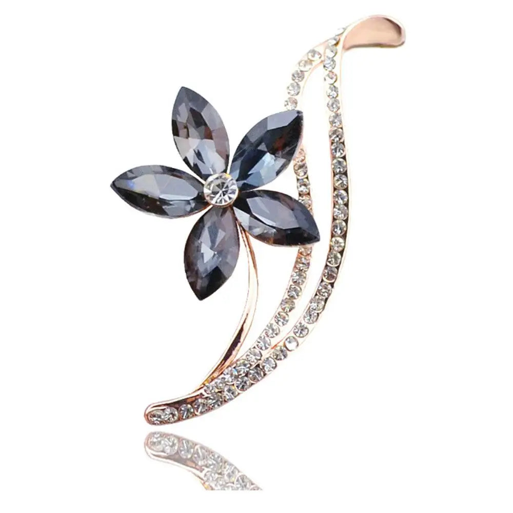 Fashion Rhinestone Flower Brooches For Women Simple Design Jewelry Wedding Pin And Brooch Bijouterie Brooches Gift