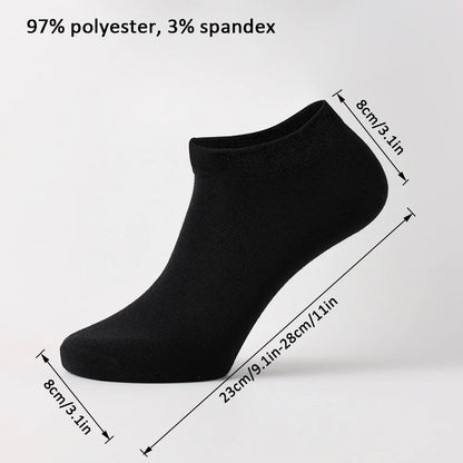 10 Paar Bootssocken für Herren/Damen, einfarbig, geruchshemmend, Sommer-Söckchen, lässige und atmungsaktive Socken mit niedriger Taille