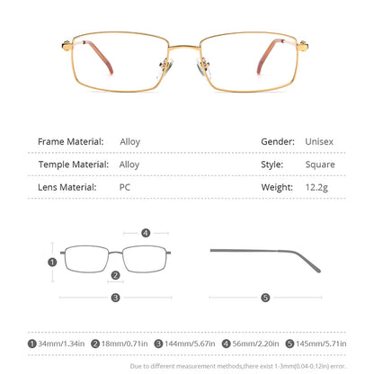 Monture de lunettes en alliage HEPIDEM pour hommes 2022, nouvelle monture de lunettes carrées rétro vintage, lunettes 50252