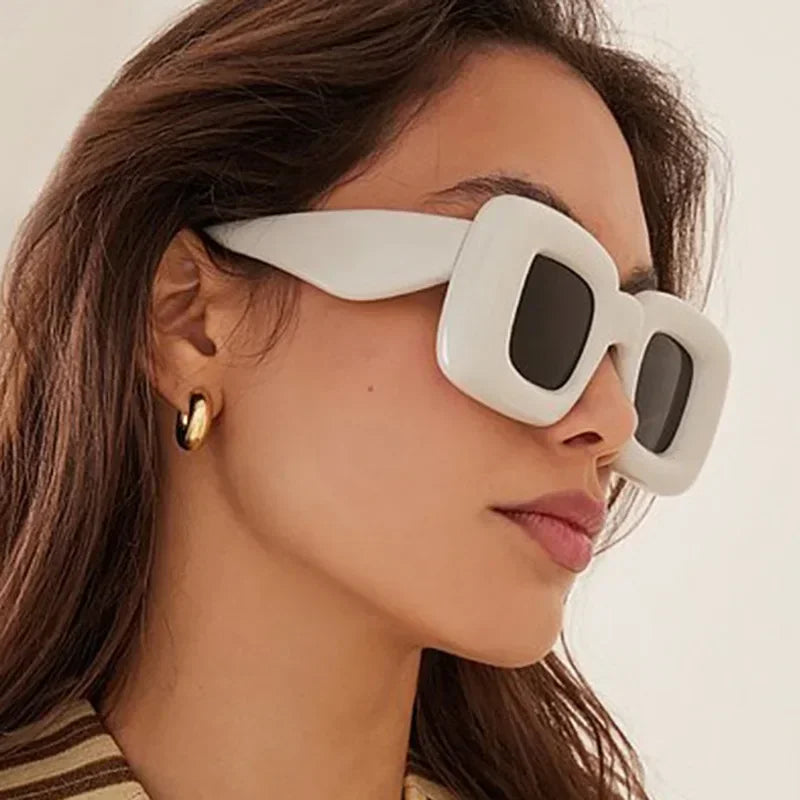 Übergroßen Quadratischen Sonnenbrille Frauen Großen Rahmen 2024 Neue Mode Aufgeblasen Rechteck Sonnenbrille Damen Shades Brillen Kostenloser Versand