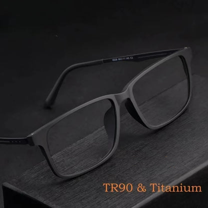 Super Light Comfortable Rubber Titanium Eyewear Square Glasses Frame Myopia Optical Prescription Glasses Frame Men and Women