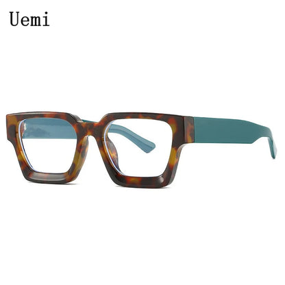 Lunettes de lecture carrées anti-lumière bleue pour femmes et hommes, monture simple et transparente, verres optiques, vente en gros