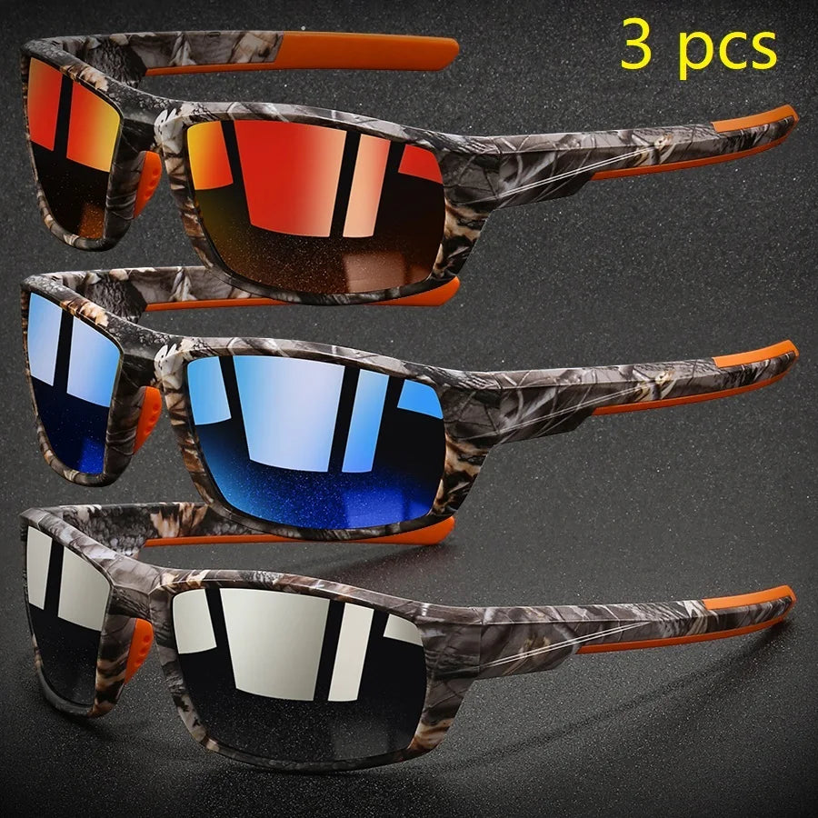 Lot de 3 lunettes de soleil polarisées vintage pour homme et femme, idéales pour la pêche, la course à pied, le cyclisme, l'alpinisme, UV400