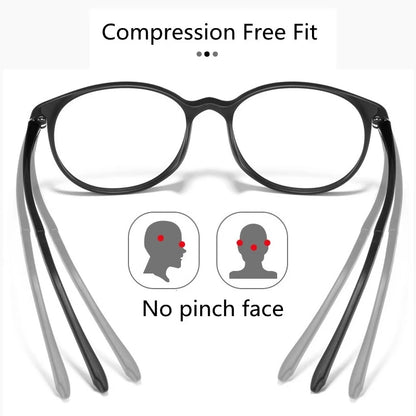 Ultralight Fashion Retro Round Glasses Frames Women TR90 Titanium Optical Prescription Men's Eyeglasses Frame H3050