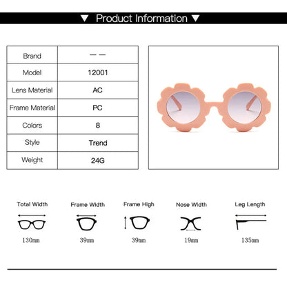 Children's Sunglasses Round sunglasses for children Sunflower sunglasses for children Cute glasses for boys girls Hot Sales