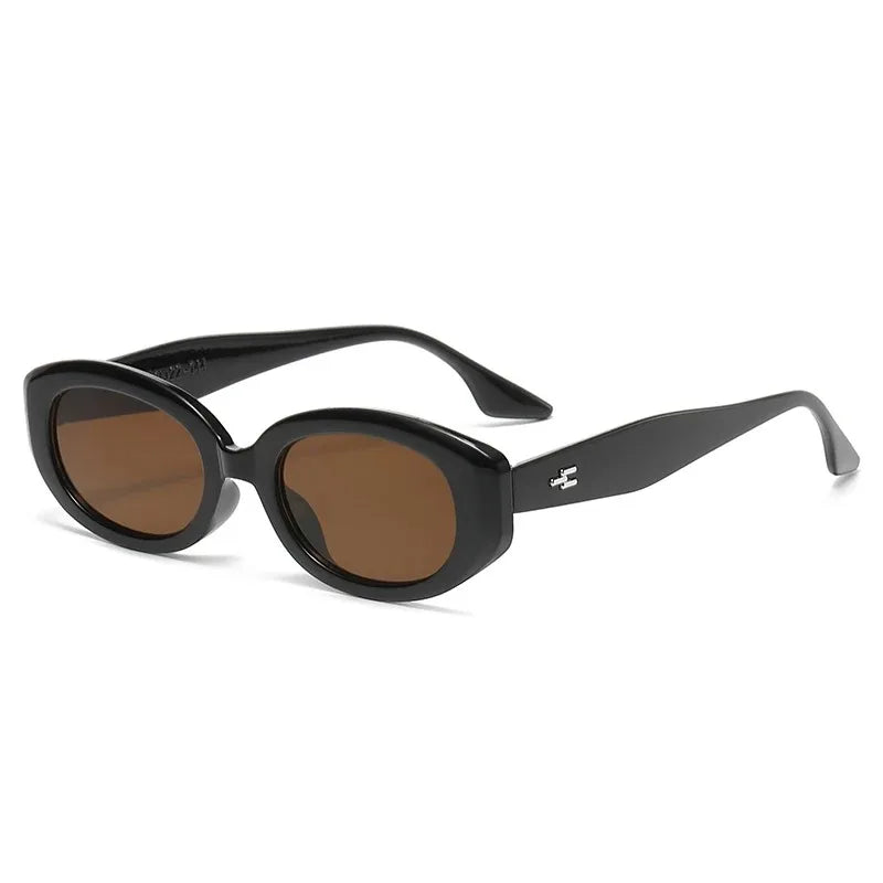 Nouvelle tendance lunettes de soleil femmes hommes ovale riz ongles conception rétro décontracté mode voyage lunettes de soleil pour femme UV400